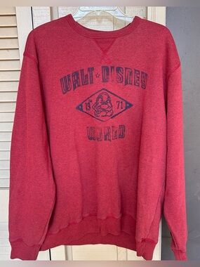 Authentic Disney World Disney Parks Crew Sweat Shirt Size XL